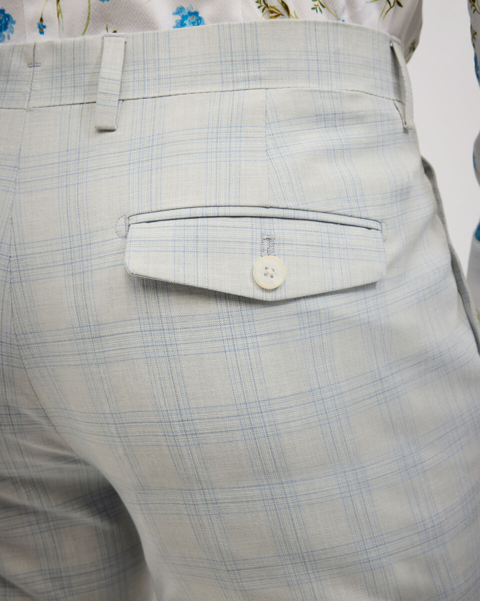 Prince of Wales Check Tailored Pant, Grey Check, hi-res